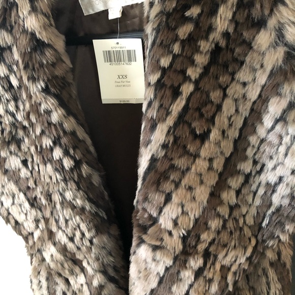 Boston Proper faux fat vest NWT. Grey multi. - Picture 6 of 8